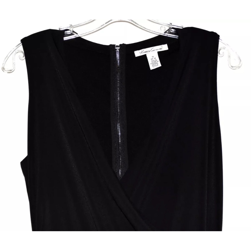 Kenneth Cole Black Wrap Dress - Size 10 Great work/dinner party dress - Picture 2 of 5